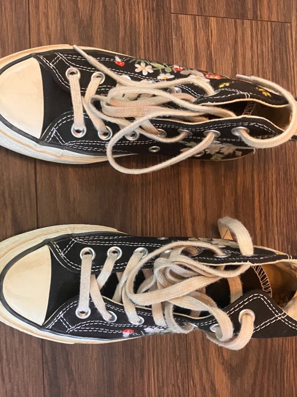 Converse Chuck 70 High Tops – Custom Woodland Embroidery – Women’s 6